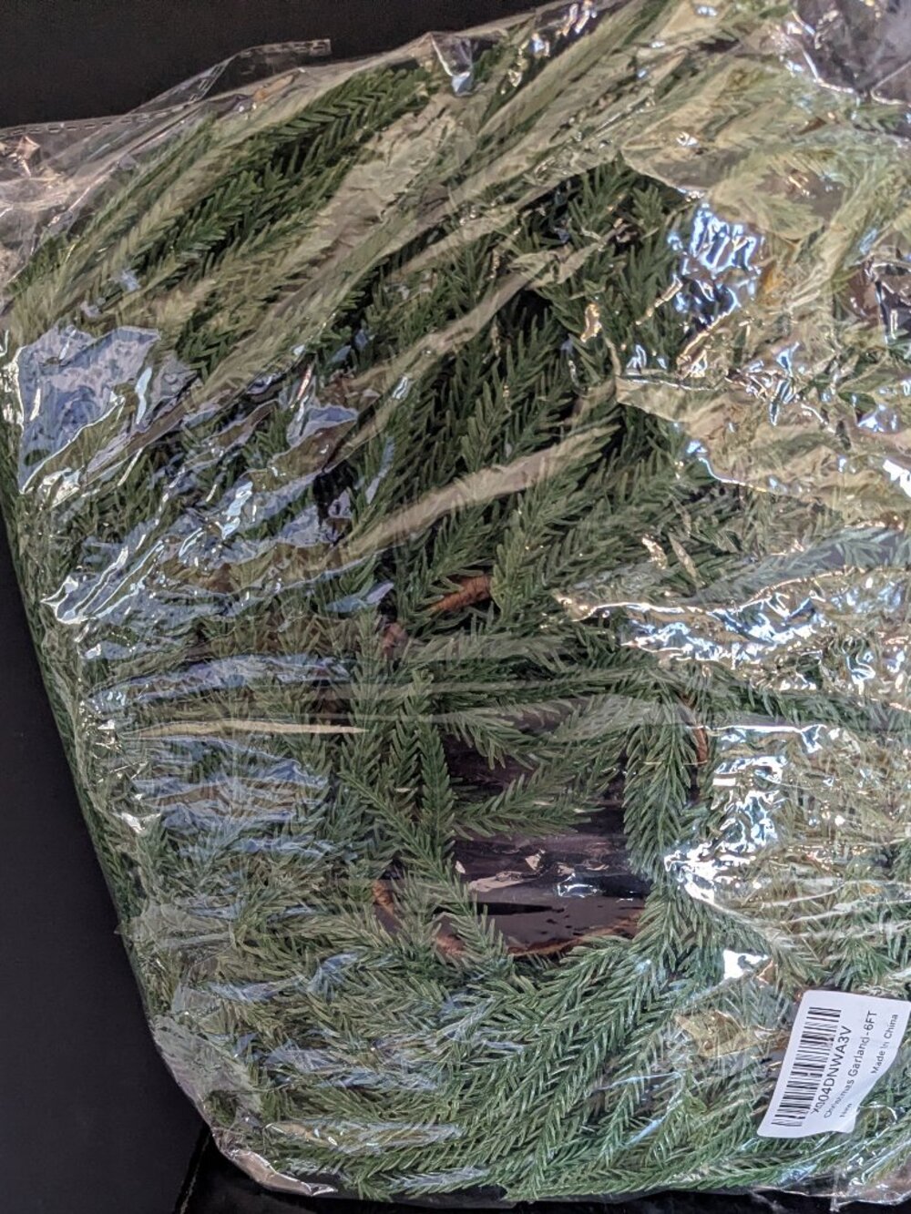 Norfolk Pine Garland Artificial Real Touch Greenery Garland 2pks 6ft long each